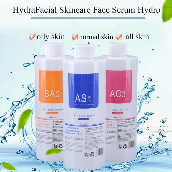 4-Pack Aqua Hydra Peeling Serum Set - Professional Grade Facial Essence for Hydra Dermabrasion Machines (For All Skin Types, Gen