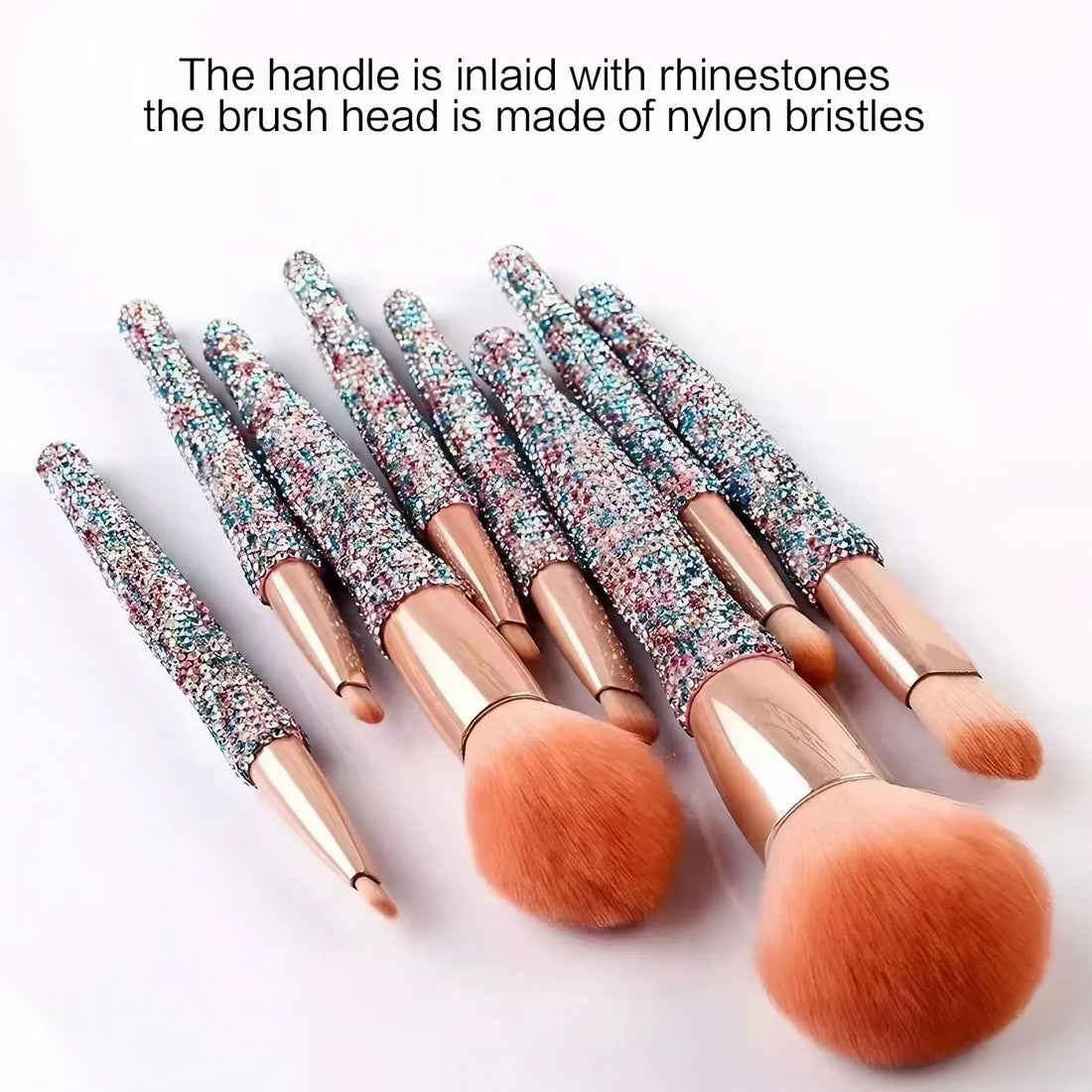 8Pcs Makeup Brushes Set Professional Synthetic Cosmetic Brush Tools for Powder Concealers and Eye Shadows