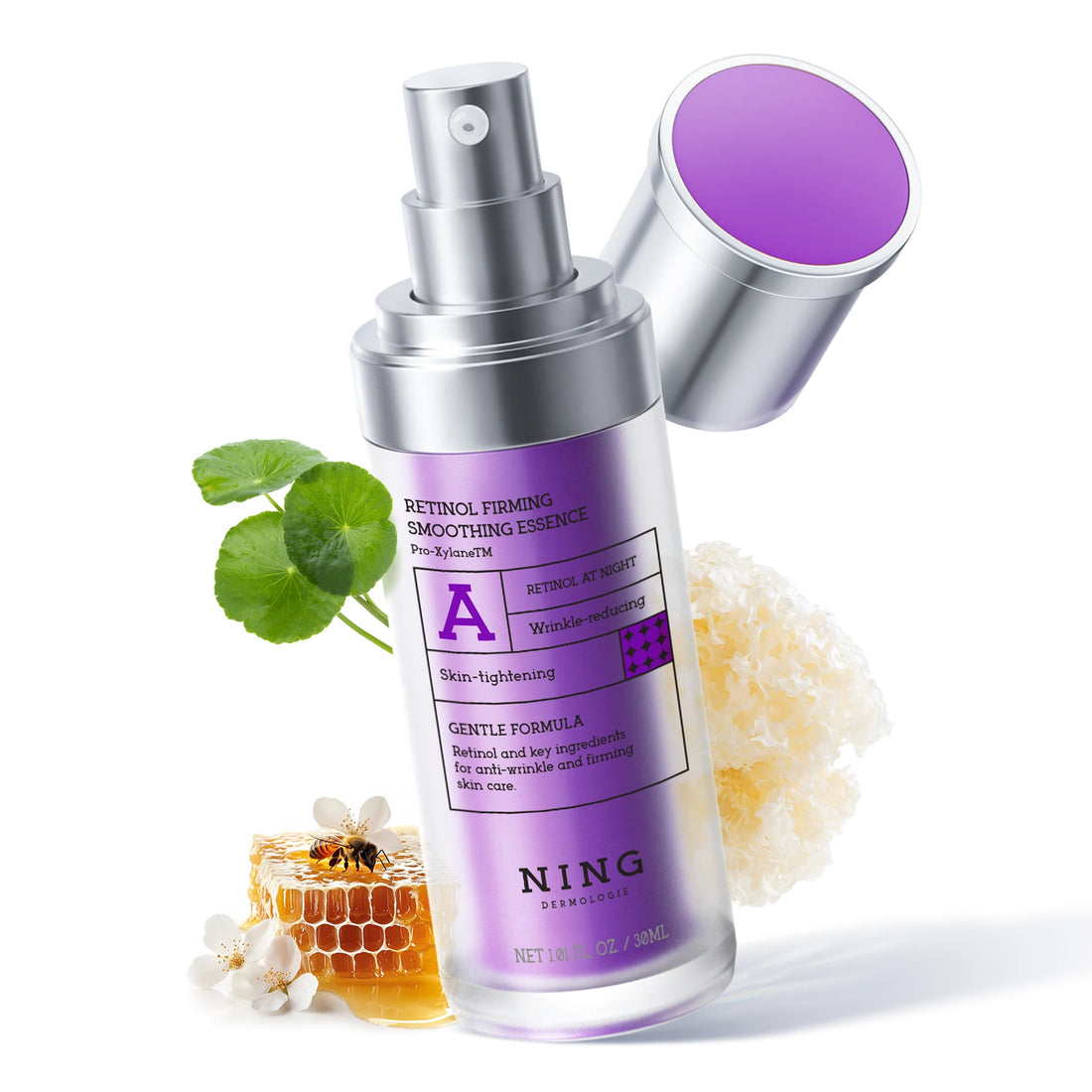 NING Retinol Anti-Aging Serum 30ml x 3 – Starter-Friendly Night Essence for Wrinkle Repair, Firming &amp; Youthful Glow
