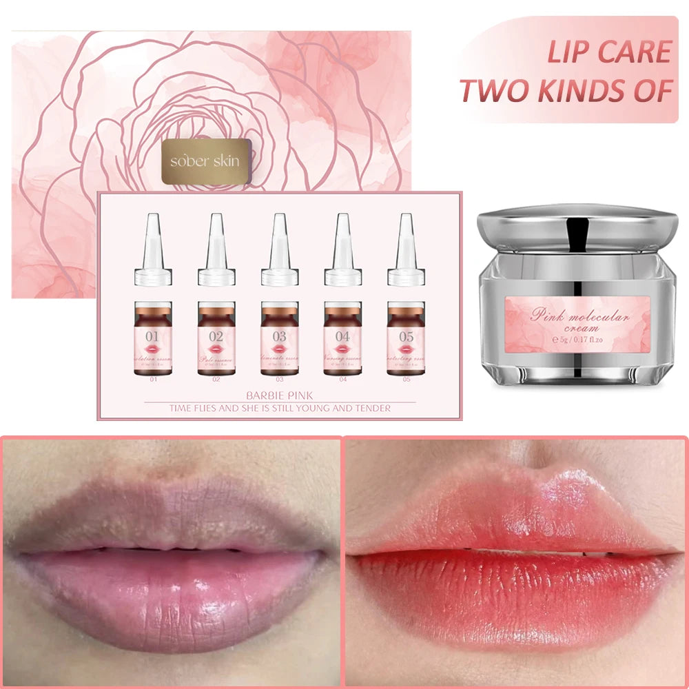 SOBER SKIN Natural Rose Lip Balm Lip Scrub Rose-Colored Lipstick Lips Rose Lip Care for Lip Care /Dark Lips